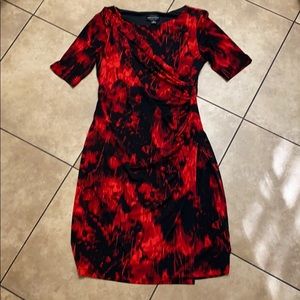 NWOT! Connected Apparel Red & Black Dress - 12
